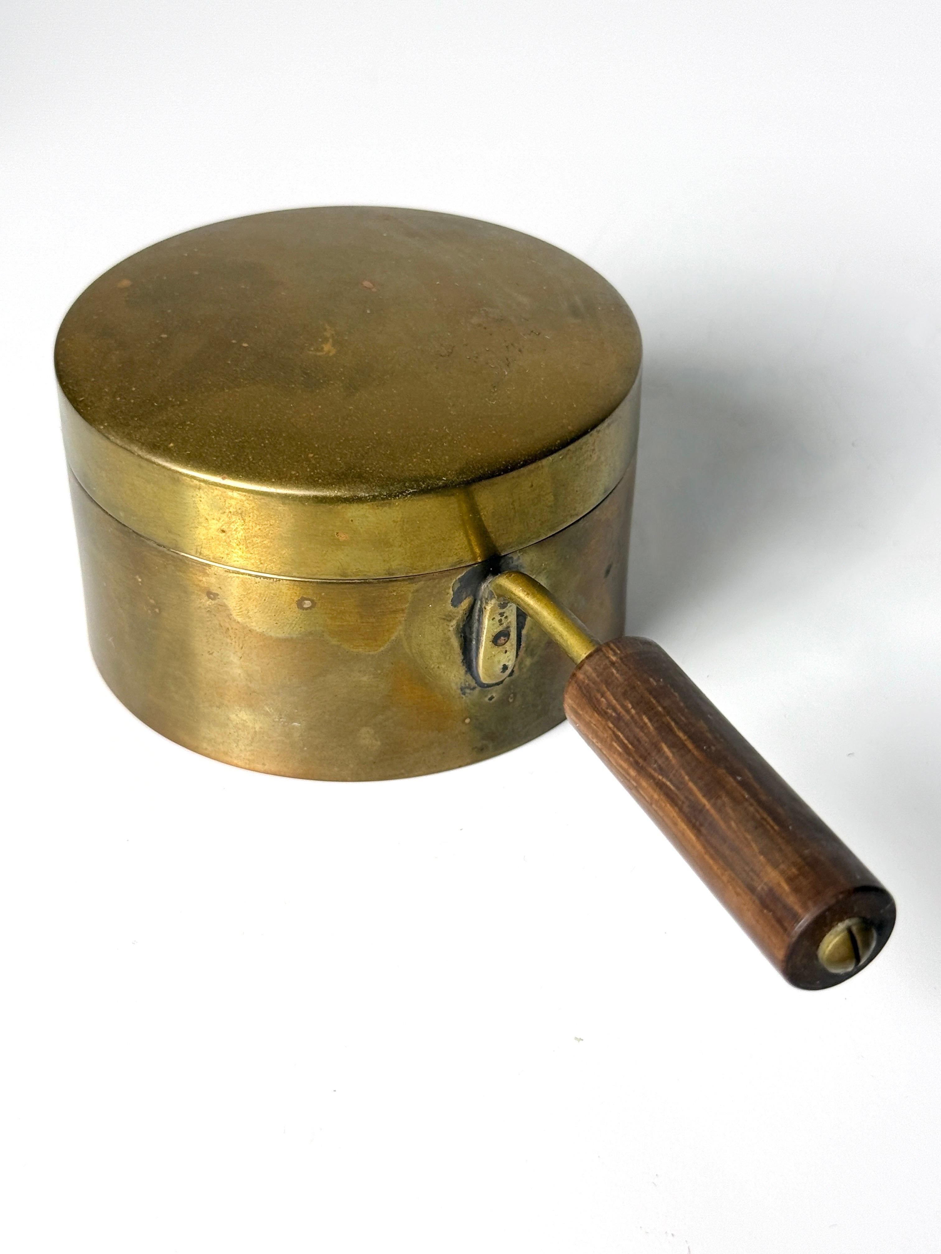 Werkstätte Carl Auböck II Fondue Pot and Burner Set in Copper and Brass 1950s For Sale 2