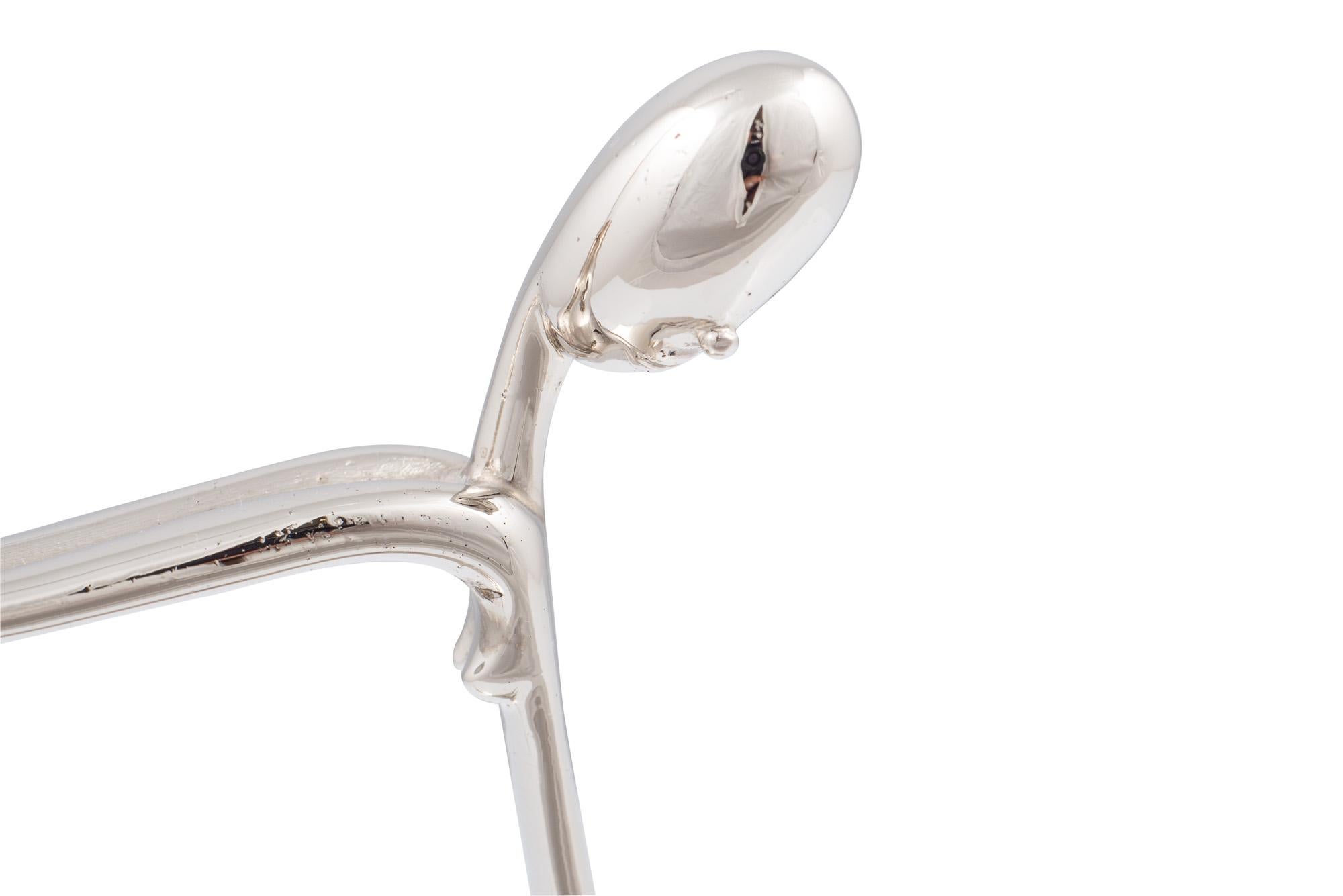 Werkstätte Hagenauer Large Table Mirror Female Clown, circa 1930 Brass In Excellent Condition For Sale In Vienna, AT