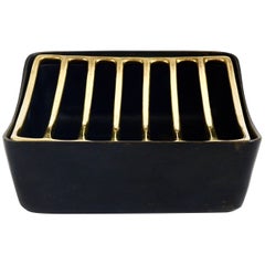 Werkstätte Hagenauer Modernist Brass Ashtray, Austria, 1950s