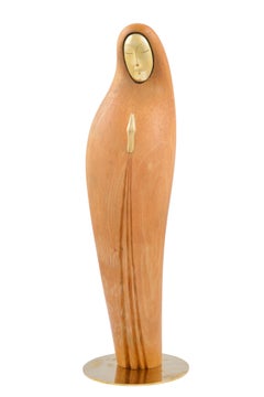 Werkstatte Hagenauer Vienna Lady Wood and Brass circa 1940 Austrian Art Deco