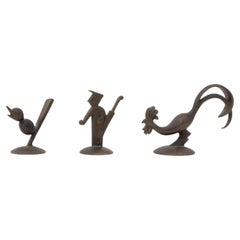 Werkstatte Hagenauer Vintage Art Deco Figural Bronze Sculptures, 3