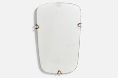 Werkstätte Hagenauer, Wall Mirror, Brass, Austria, 1950s