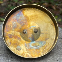 Werkstätte Hagenauer Wien Modernist Hand Wrought Brass Lidded Box Vessel