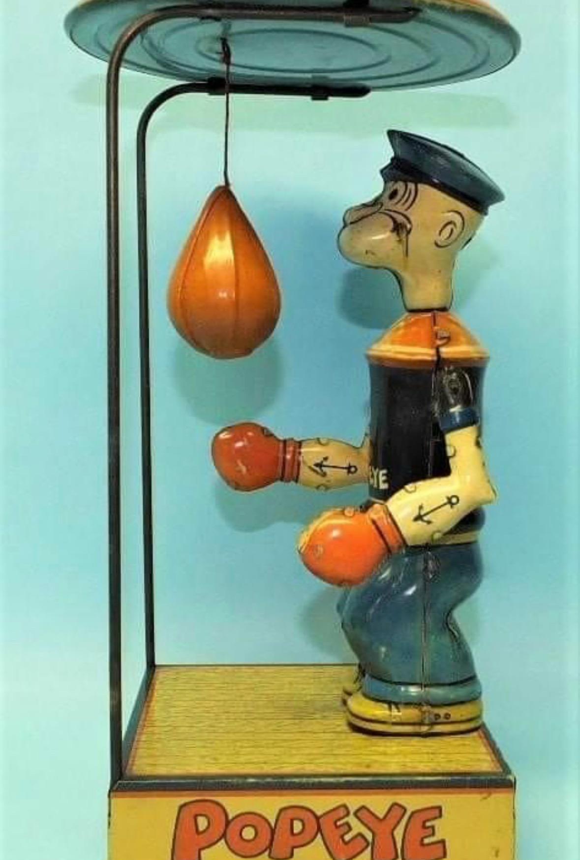 Popeye Sailor European Sculpture Ebony and Metal Art Deco Hagenauer For Sale 4