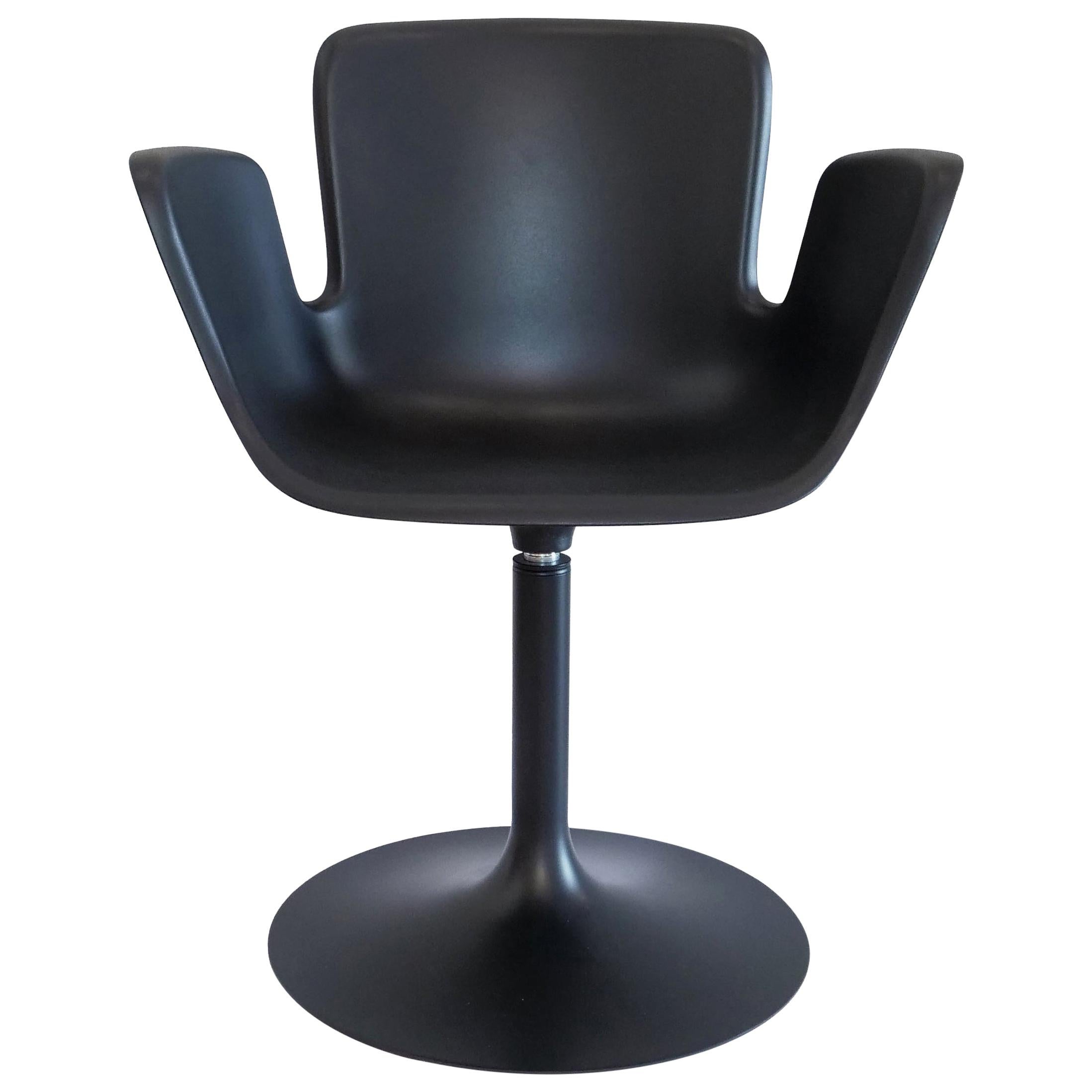 Werner Aisslinger Juli Plastic Chair in Anthracite Metal Base by Cappellini For Sale