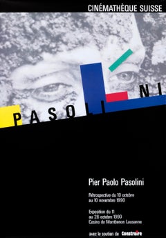 "Cinematheque Suisse - Pier Paolo Pasolini" Original Vintage Film Poster
