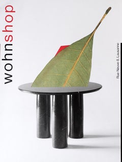 "Wohnshop (table and leaf)" Hand-signed Original Swiss Design Poster