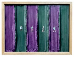 Volley Road – Werner Bronkhorst, Wimbledon, Tennis, 30 x 40 cm, gerahmt, 2025