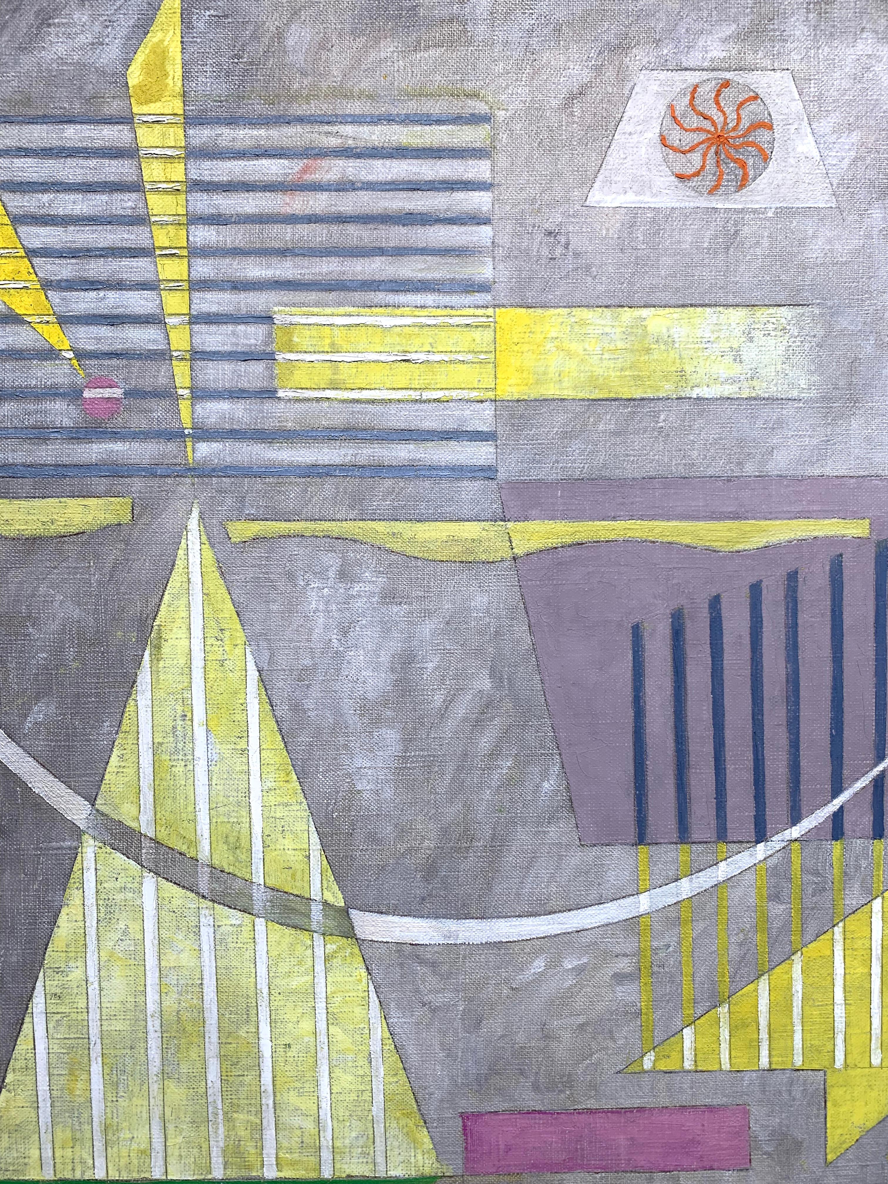 Komposition 209 (Abstraktes Bauhaus-Gemälde) (Geometrische Abstraktion), Painting, von Werner Drewes