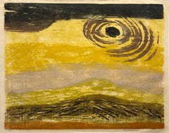 1969 Xilografía, titulada "Cielo andaluz" del maestro de la Bauhaus Werner Drewes