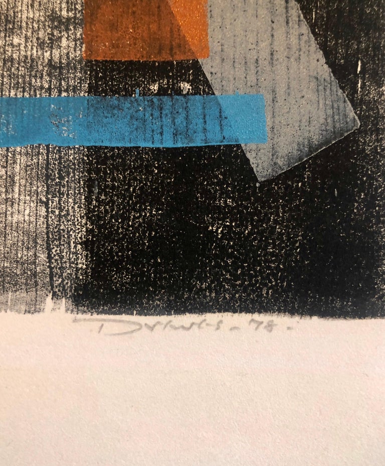 Werner Drewes Bauhaus Abstract Color Woodcut Mechanical Ballet Woodblock Print For Sale At 1stdibs