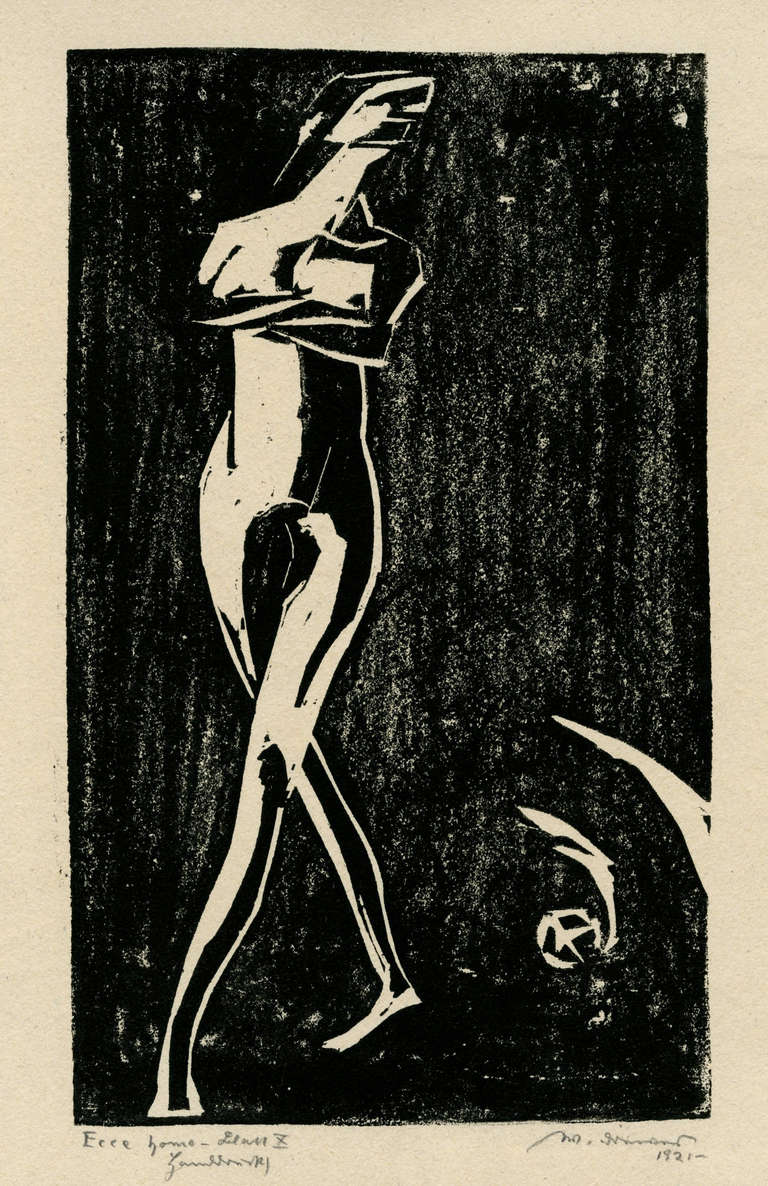 Nude Print Werner Drewes - Ecce Homo Assiette X