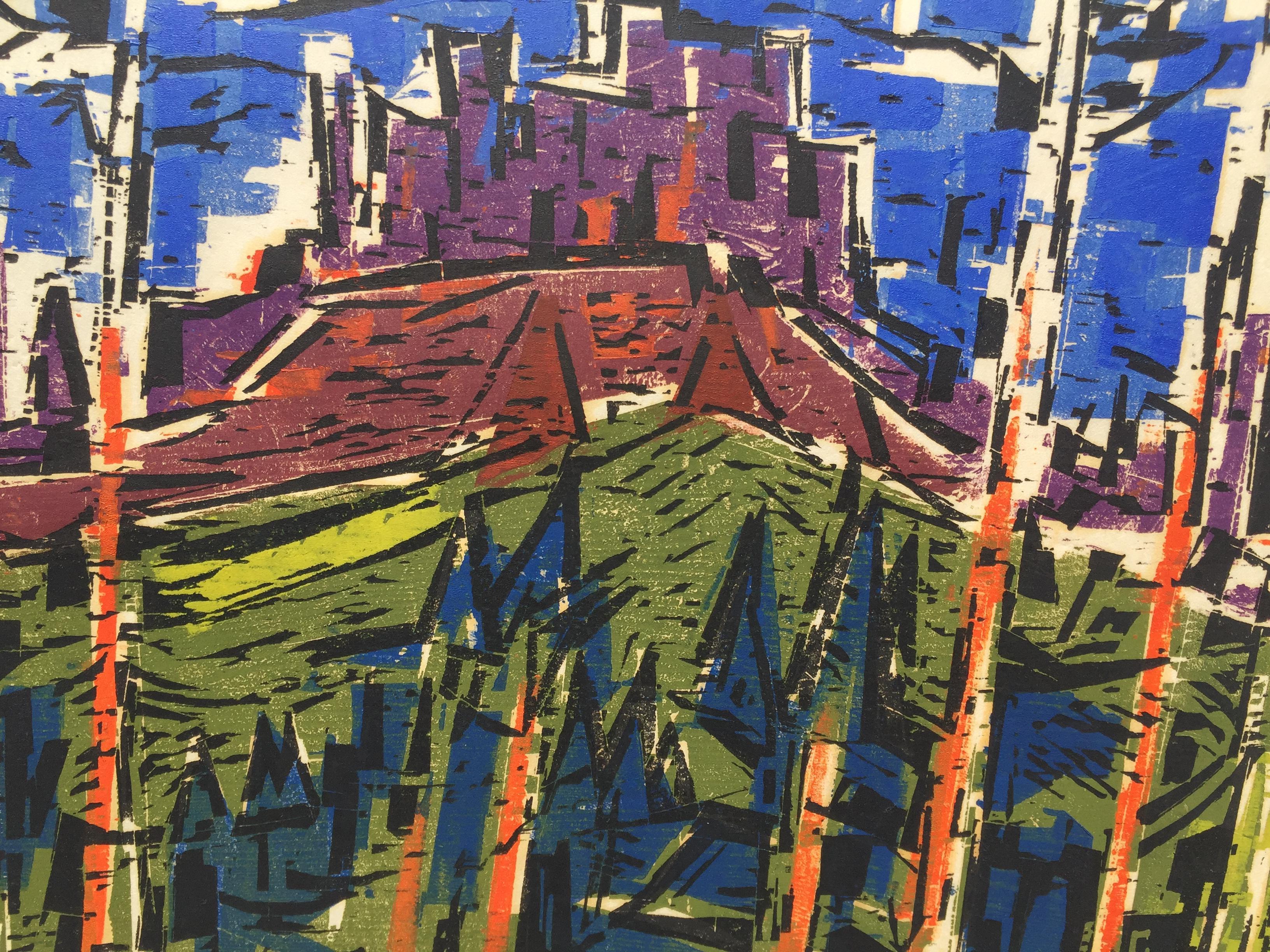 WERNER DREWES (1899 - 1985)

CASTLE ROCK WYOMING (Jackson Hole), (Rose RIII 194) 

Gravure sur bois en couleur Edition totale XXX,  Signé, annoté AP et daté '58 au crayon.  Annotation dans le coin inférieur gauche de la feuille 