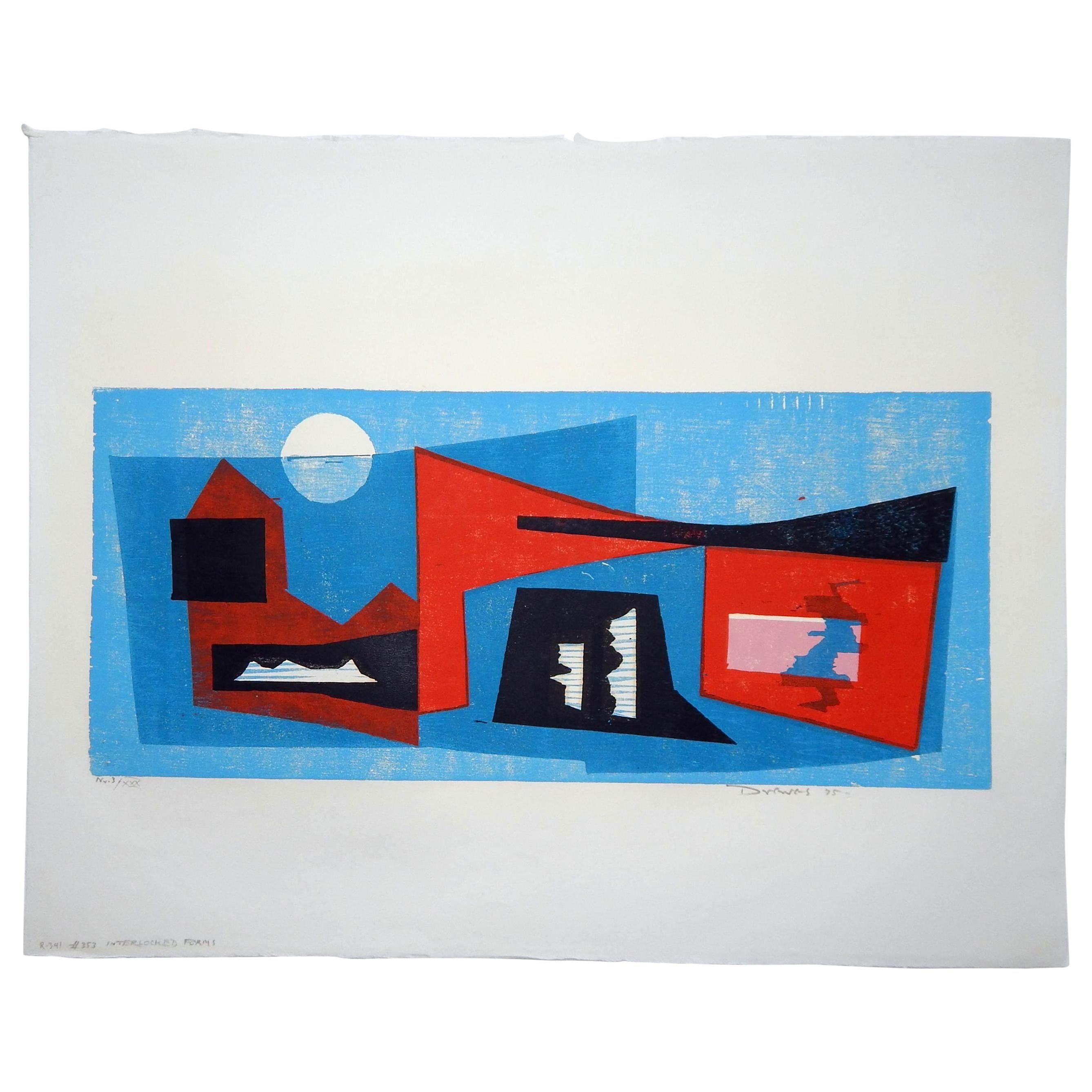 Original color woodblock print by Werner Drewes.
In excellent condition. Unframed.
Image measures 9 1/8 x 21 inches.
Pencil signed and dated lower right.
Edition size in pencil lower left: #3 of 30.
(13) R-341

Werner Drewes (1899-1985)
Werner