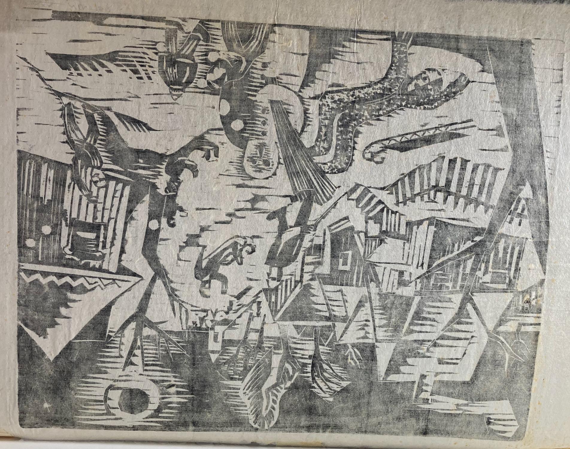 Werner Drewes, Invierno, 1933, xilografía modernista en venta 3