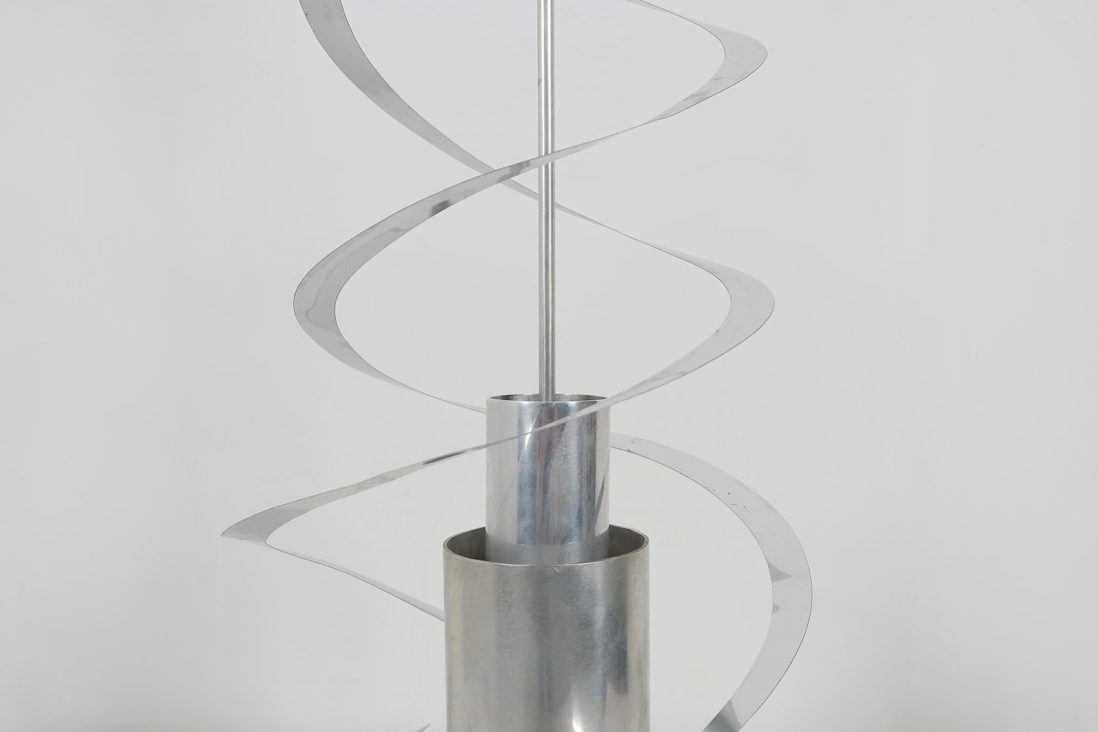 Aluminum Werner Epstein Kinetic Light Sculpture, 1972 For Sale