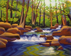 Little Bushkill Creek, Painting, Acrylic on Canvas