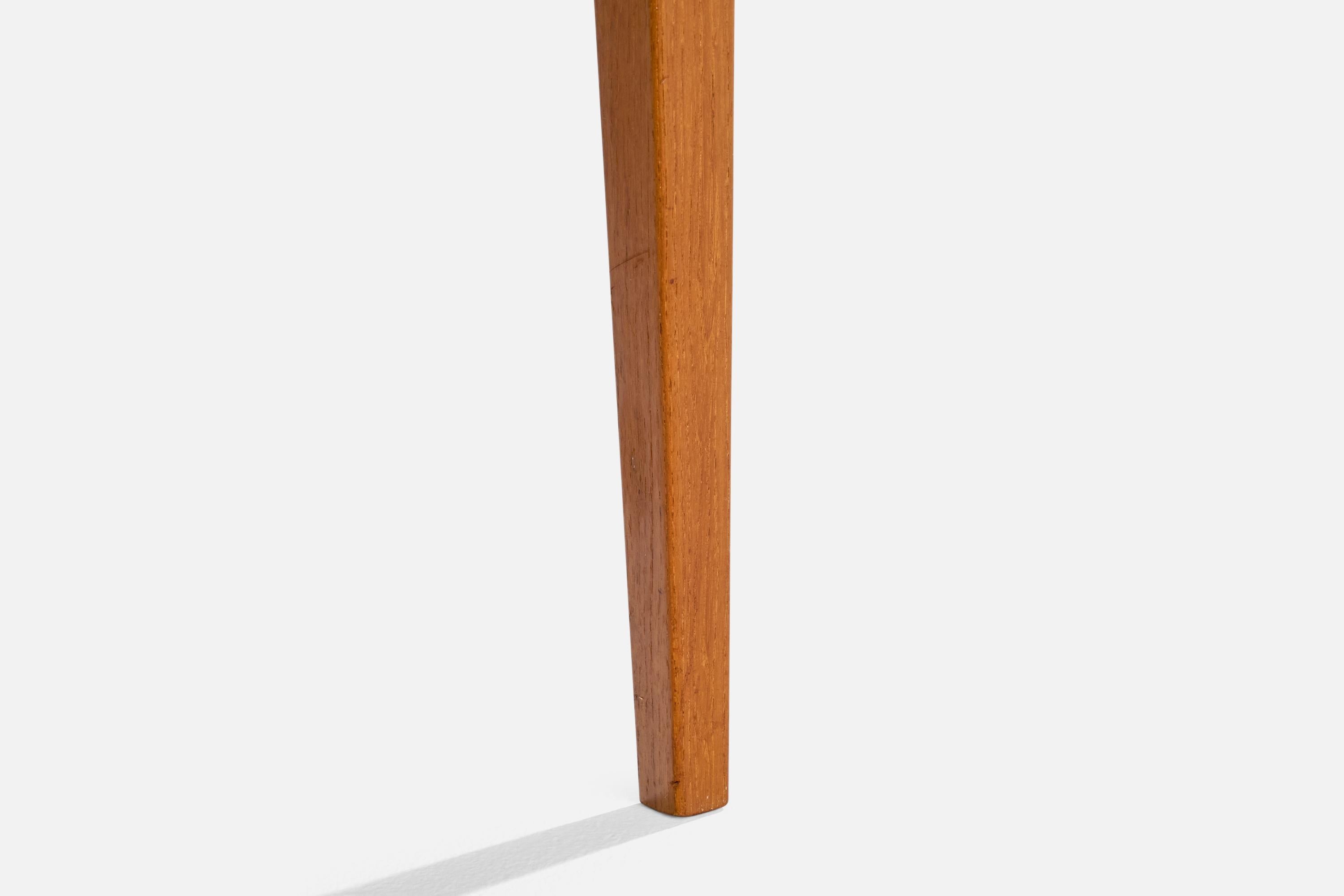 Suédois Werner Fredriksen, tables de couture, teck, rotin, Suède, années 1950 en vente