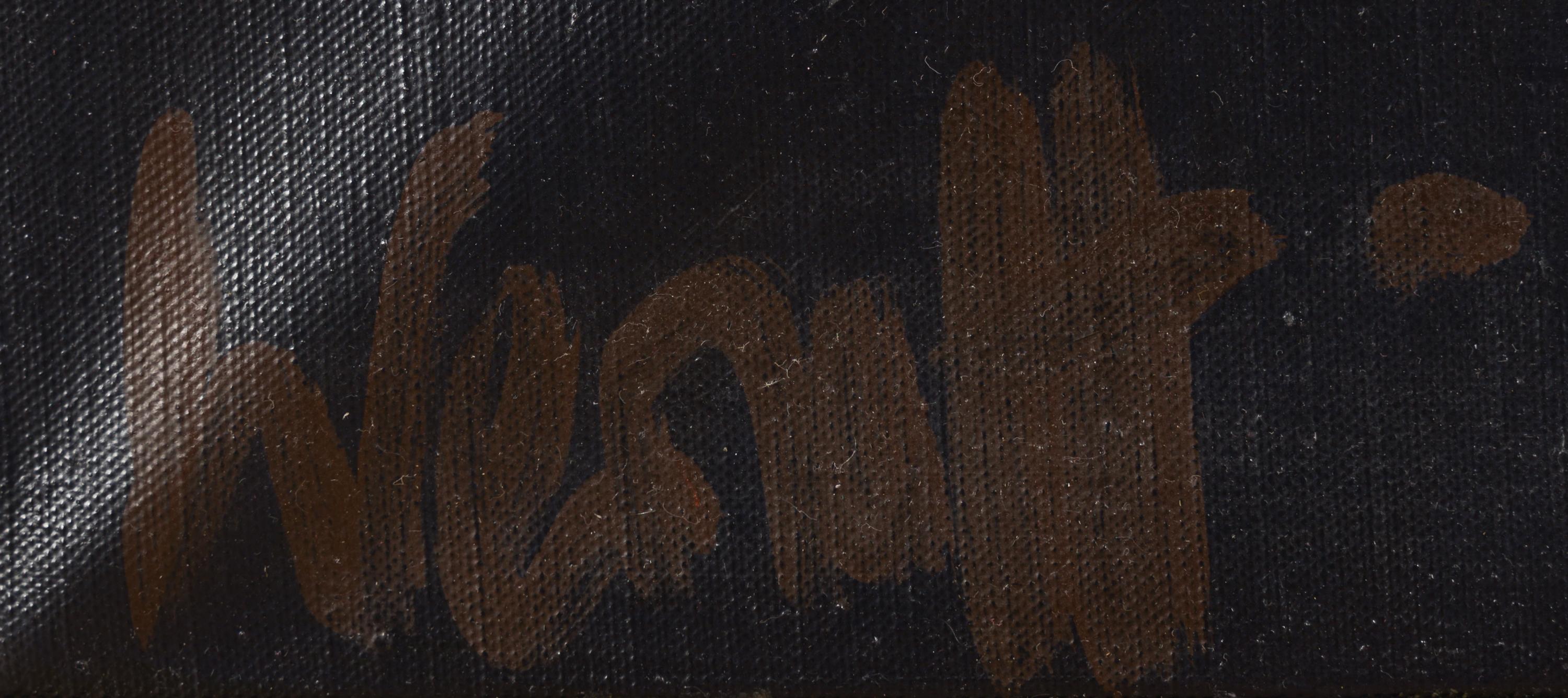 Jazz-Szene (Schwarz), Figurative Painting, von Werner Froemel