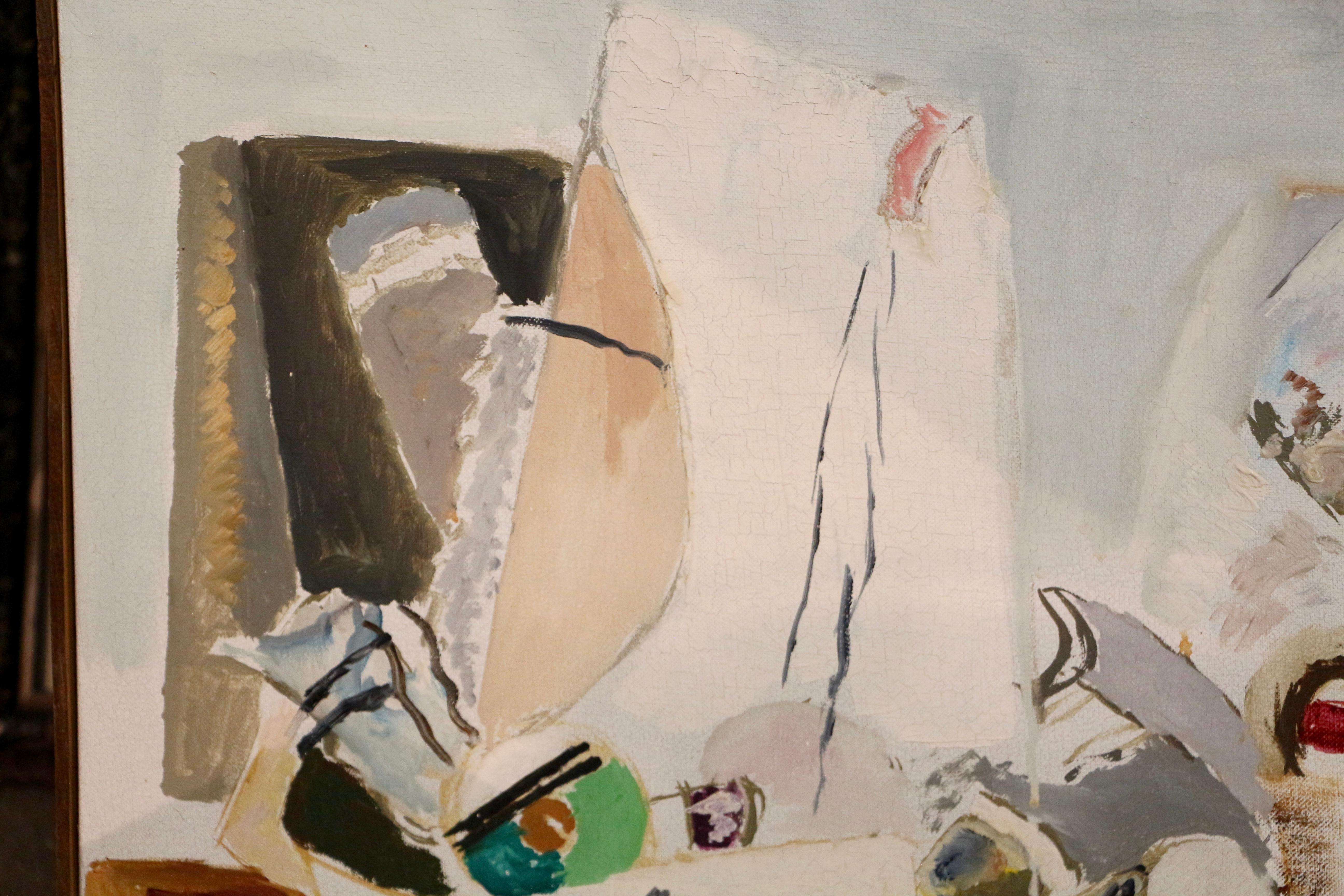 Werner Holenstein 1966 Painting on Linen 1