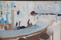 Werner Holenstein Oil on Linen of a Bar Scene