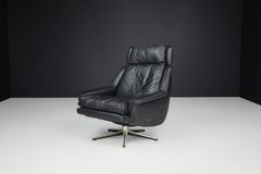 Werner Langefeld For ESA Møbelværk Patinated Leather Lounge Chair Denmark 1960s