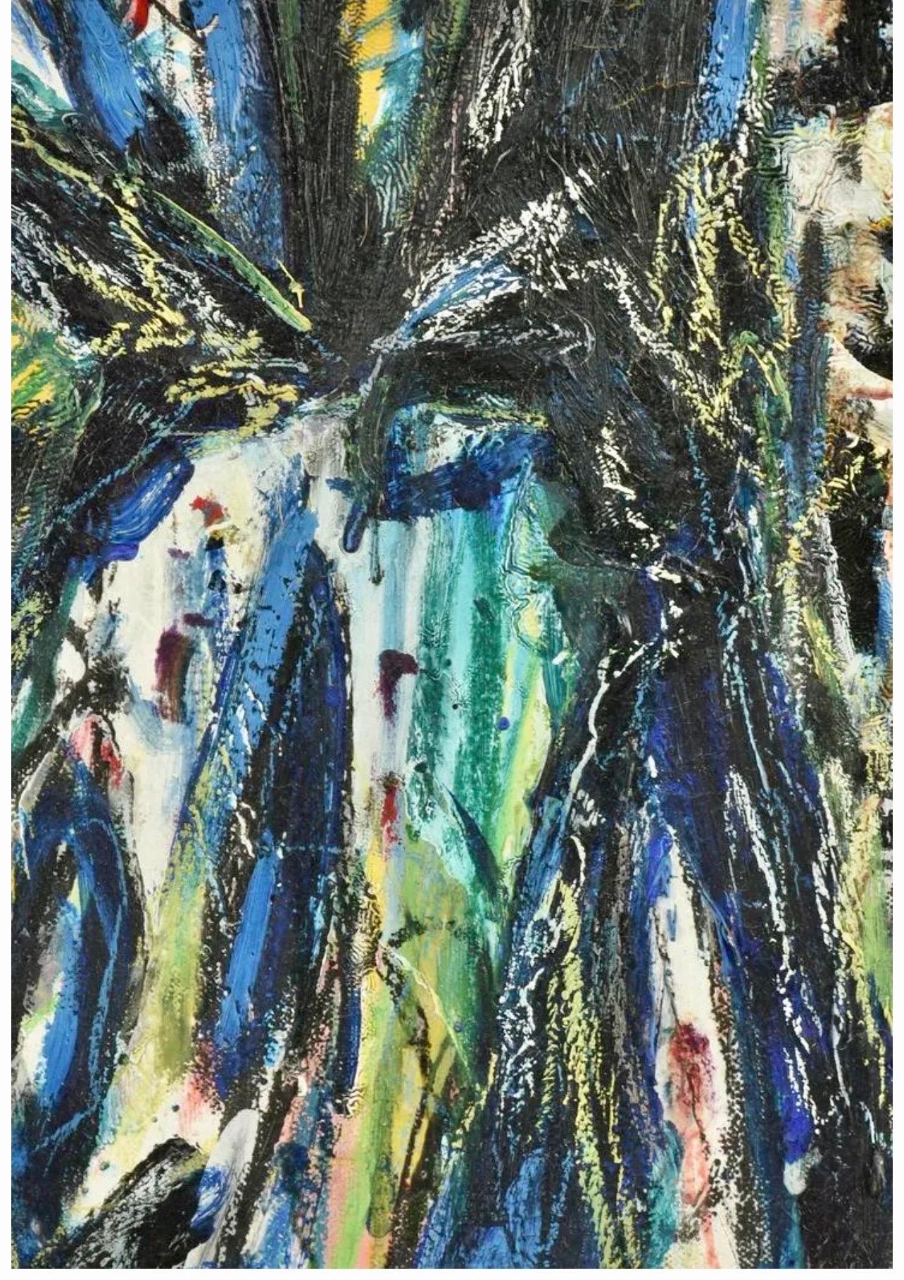 Großes deutsches neofiguristisches abstraktes expressionistisches Ölgemälde Werner Liebmann im Angebot 4