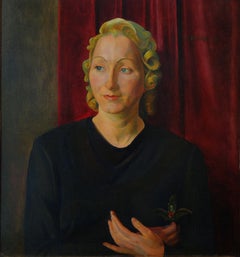 Werner Peiner Portrait de Martha Quandt, peinture à l'huile 1926