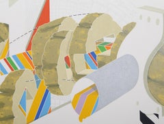 „Automatic Pickle“, signierter surrealistischer Siebdruck von Werner Pfeiffer
