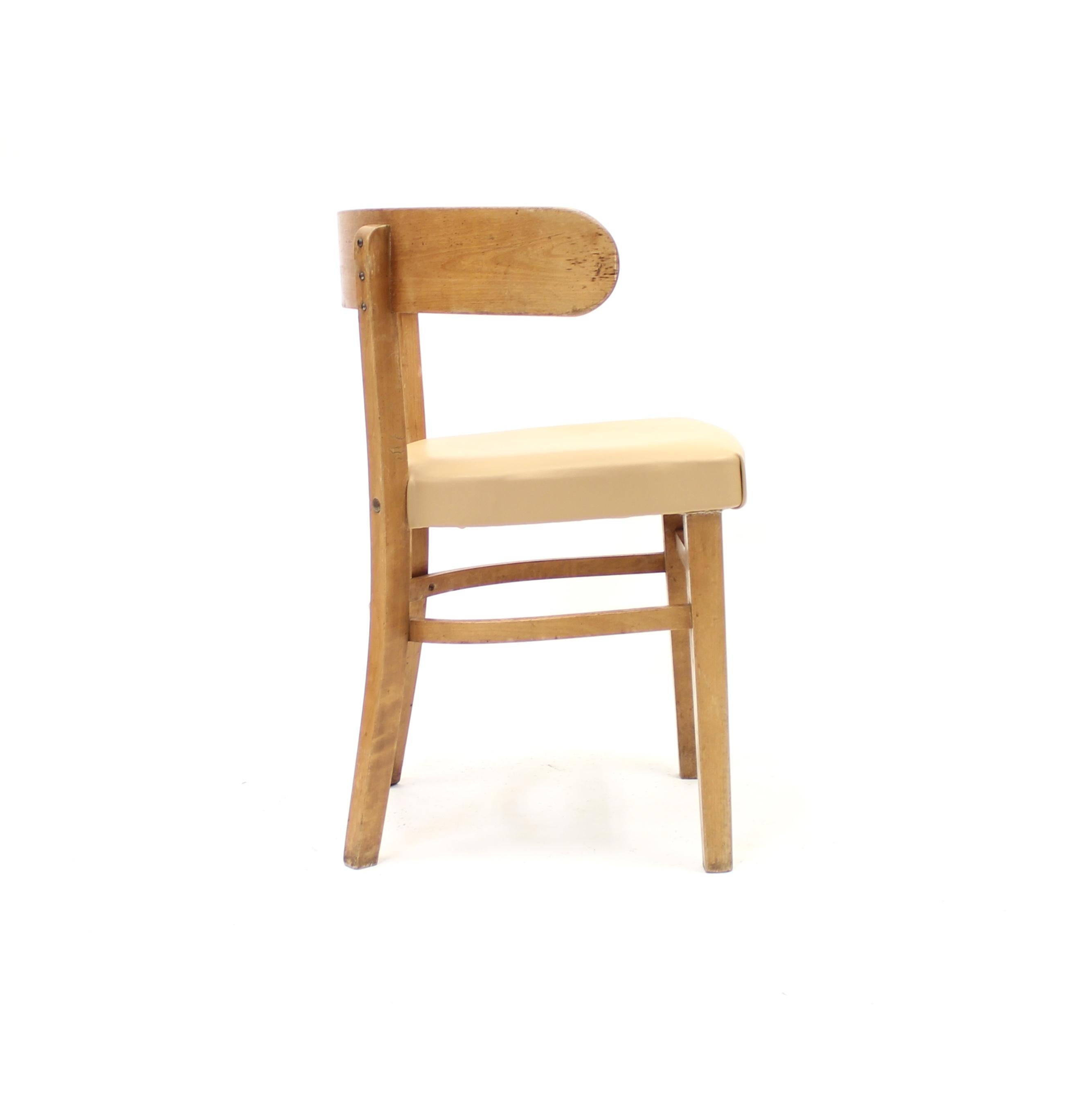 Leather Werner West, Hugging Chair, Wilhelm Schauman Ltd, 1940s