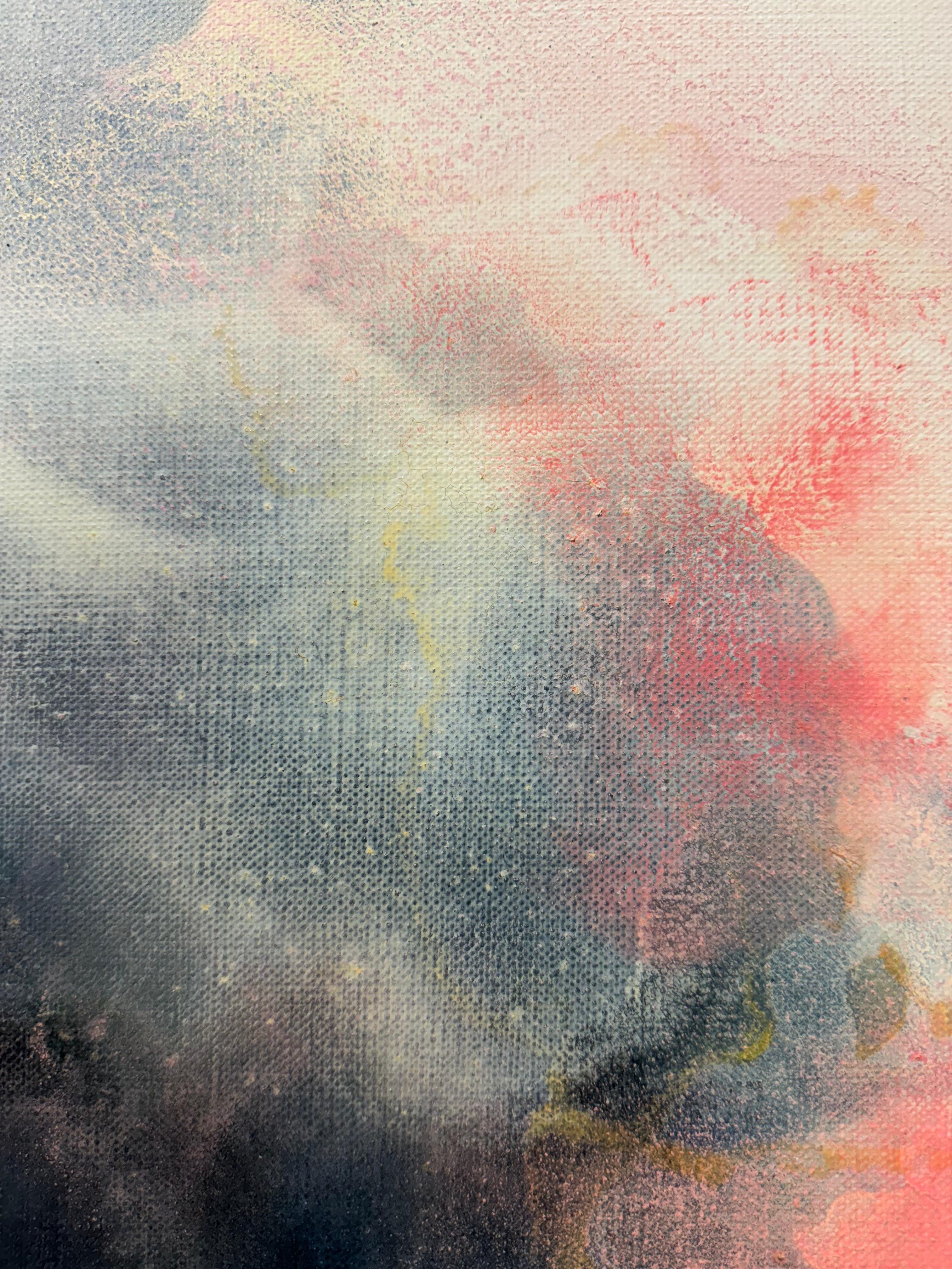 Das Thema meiner Malerei sind unwirkliche, impressionistische Landschaften. Meine Arbeit basiert auf Schichten, und für mich ist das Spiel von Licht und Farben am wichtigsten. Ich versuche, die Schimmer und Schatten emotionaler Erhebungen in meinen