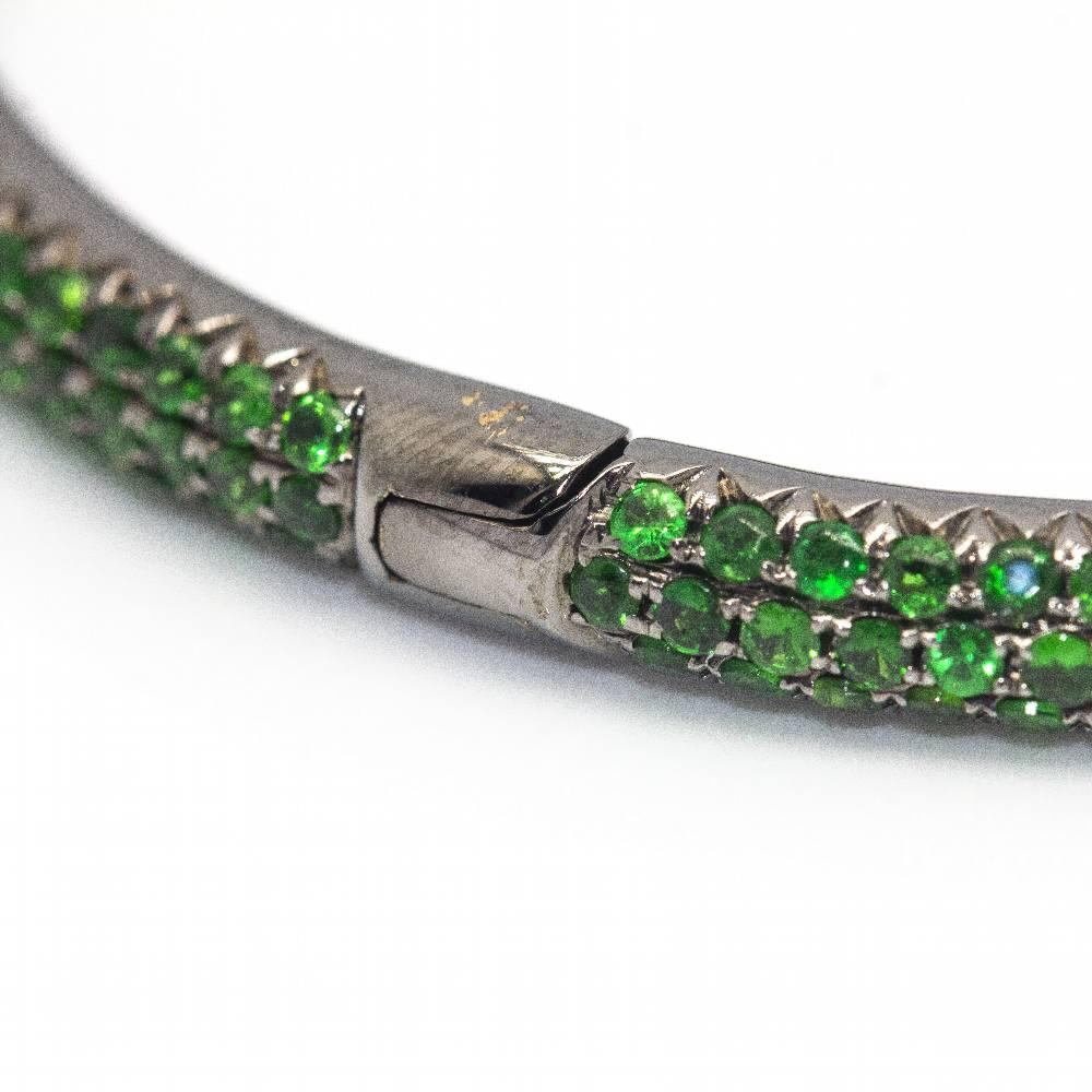 Women's WERTER Bracelet in White Gold and Emeralds For Sale