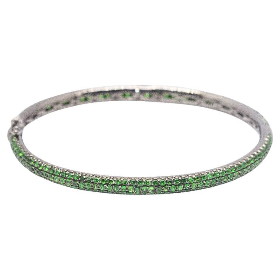 WERTER Bracelet in White Gold and Emeralds For Sale