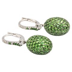 WERTER Boucles d'oreilles or et tzavorites