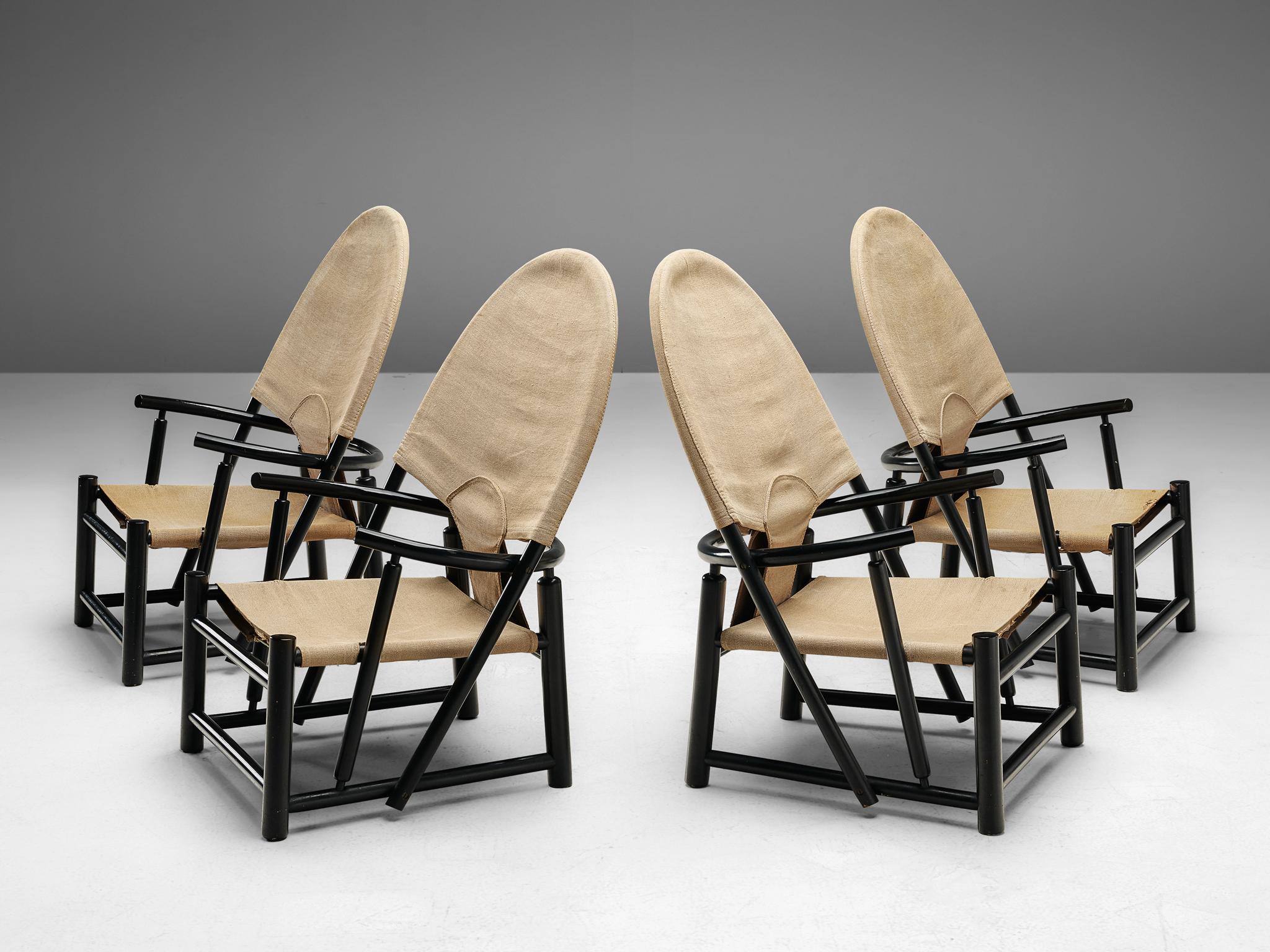 Fabric Werther Toffoloni & Piero Palange ‘Hoop’ Lounge Chairs