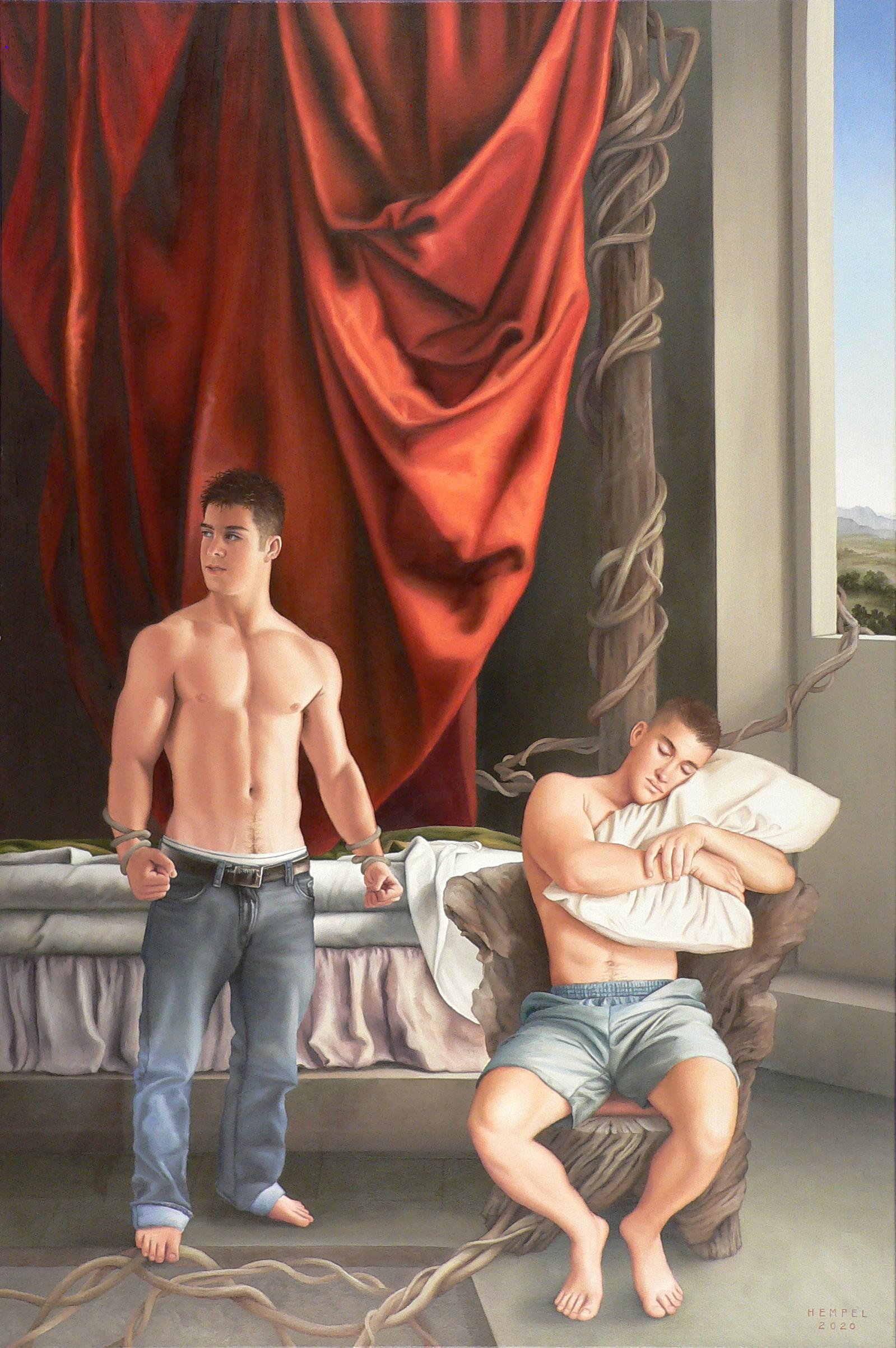 Wes Hempel Nude Painting – Vor dem Wunder