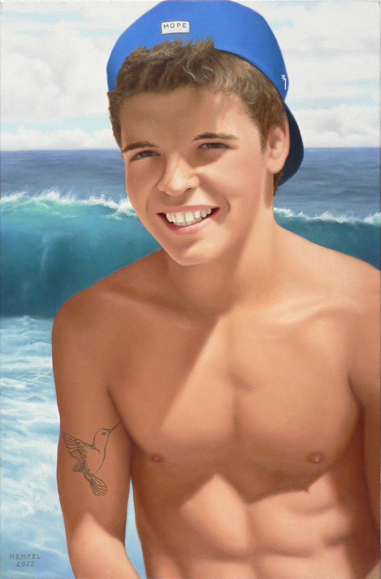 Wes Hempel Boy in Blue Hat For Sale at 1stDibs