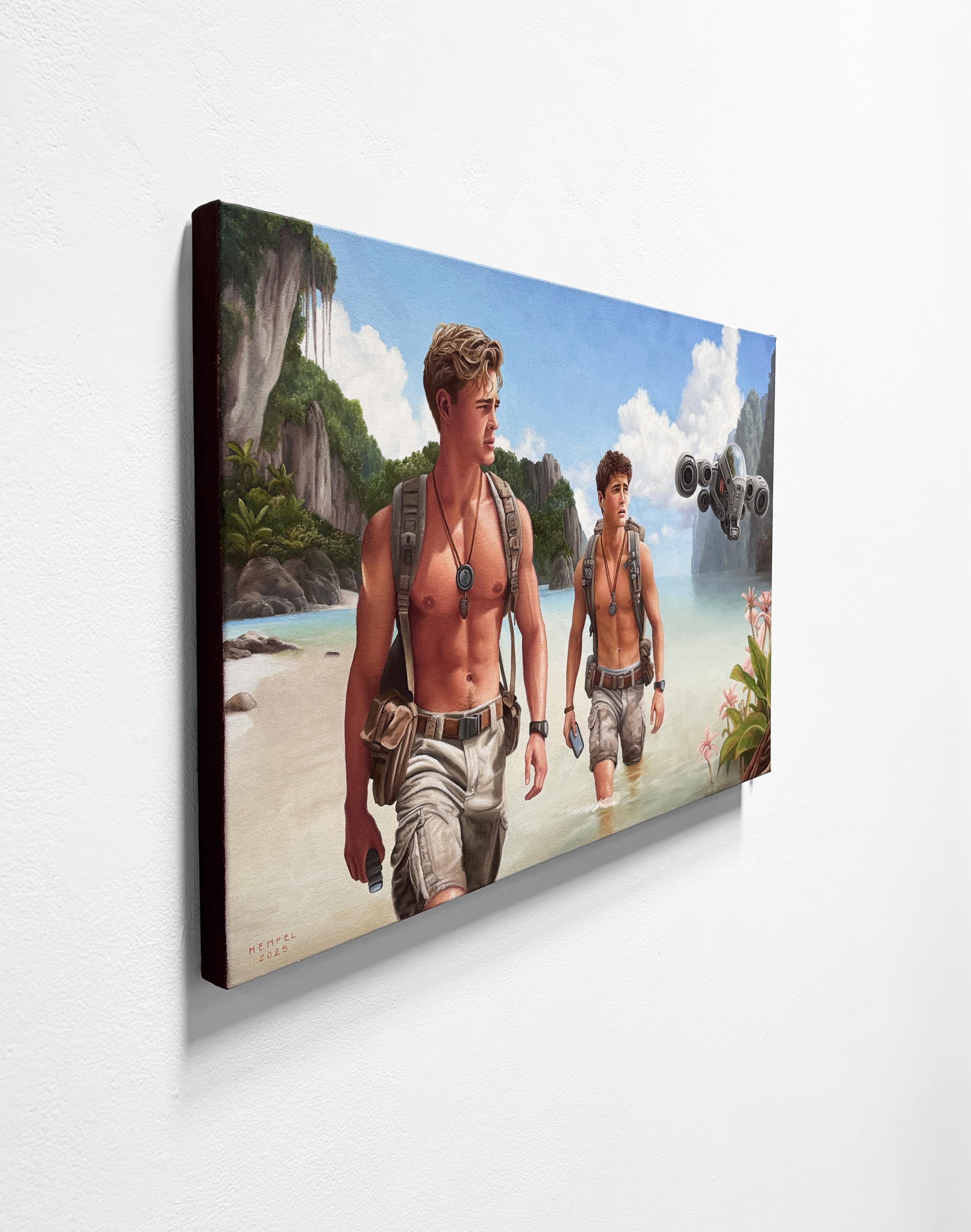 First Team - Contemporary Painting by Wes Hempel