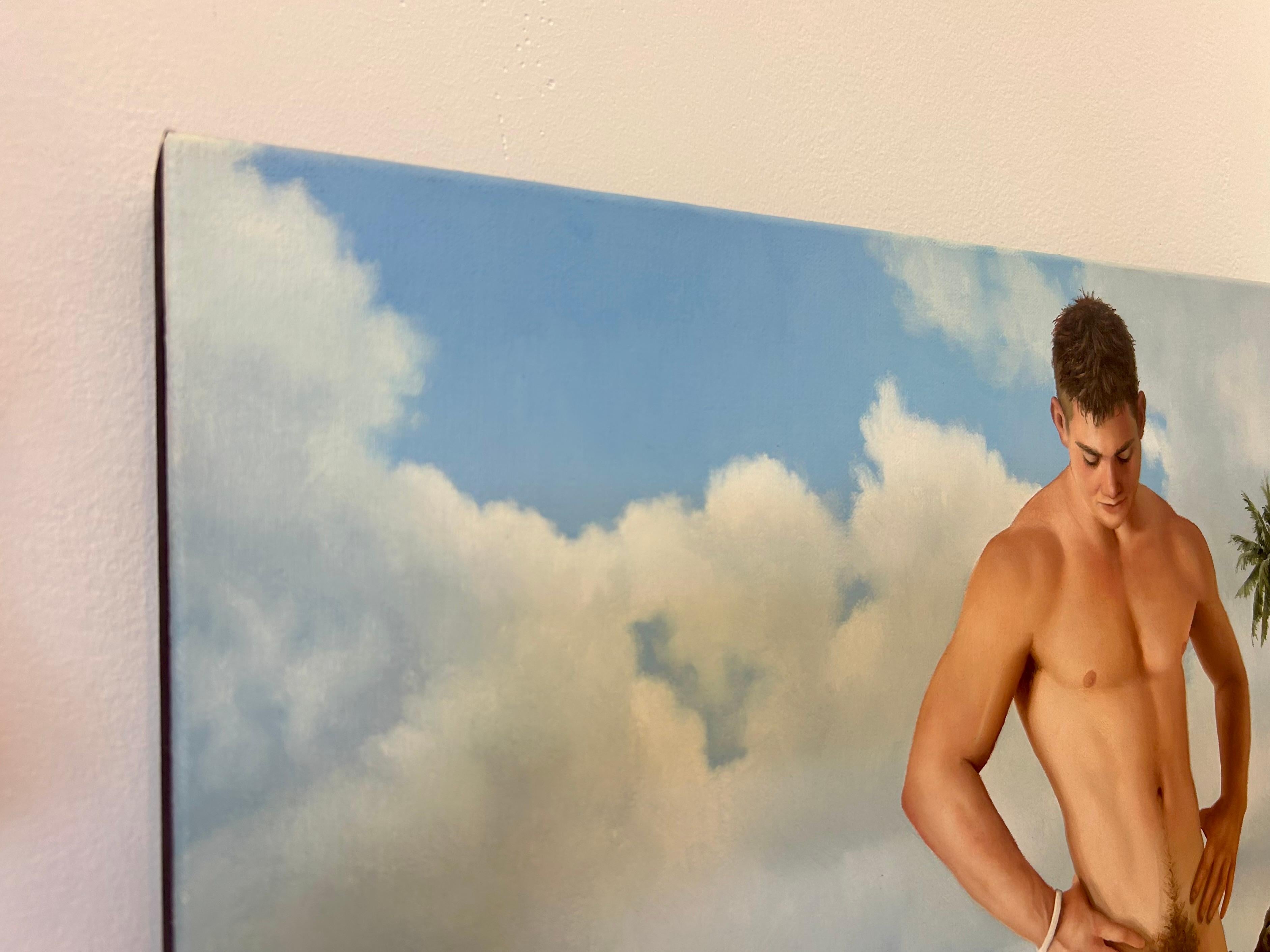 Cala Oculta - Painting realista estadounidense de Wes Hempel