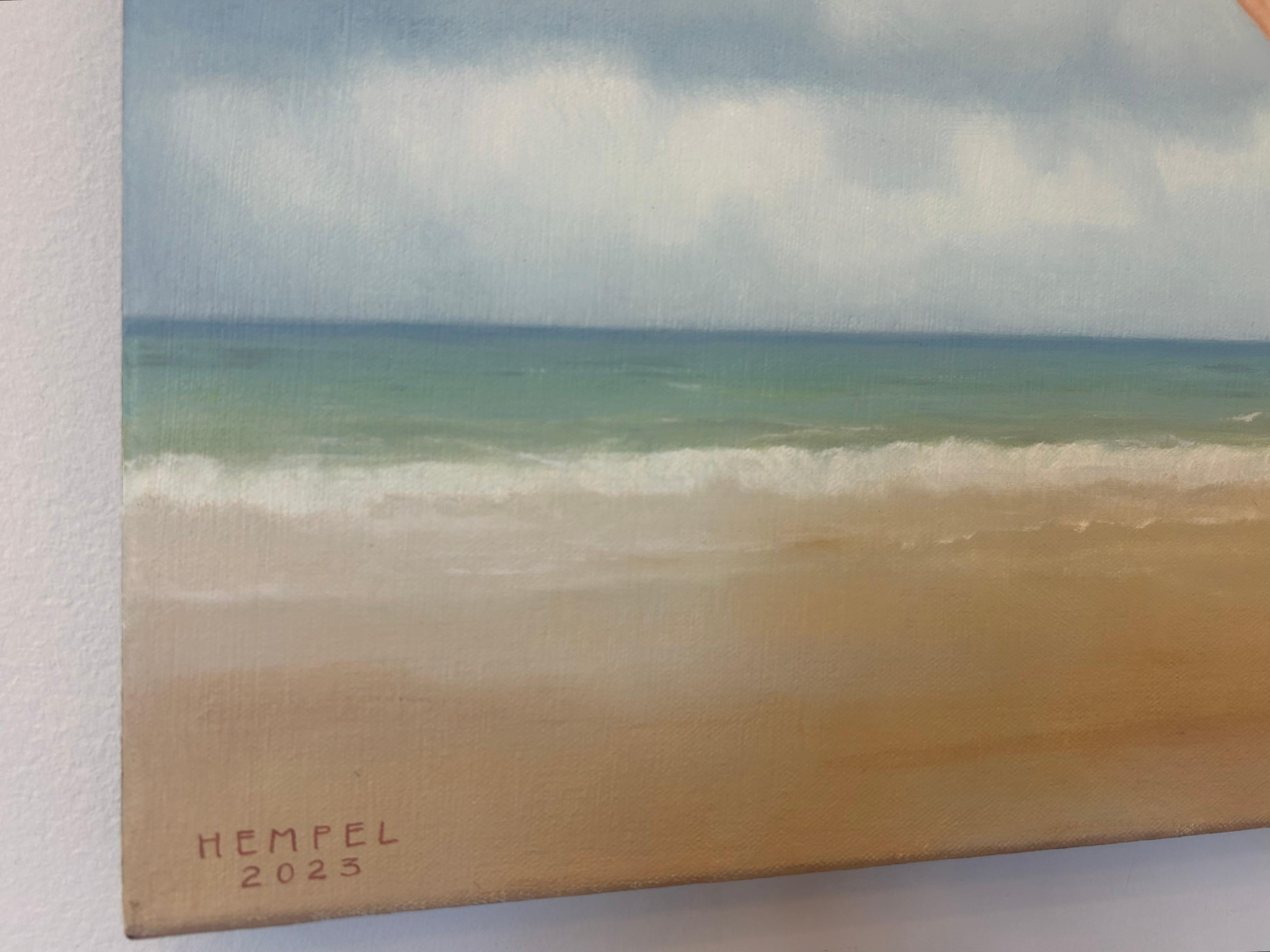 Cala Oculta - Landscape Painting Gris de Wes Hempel