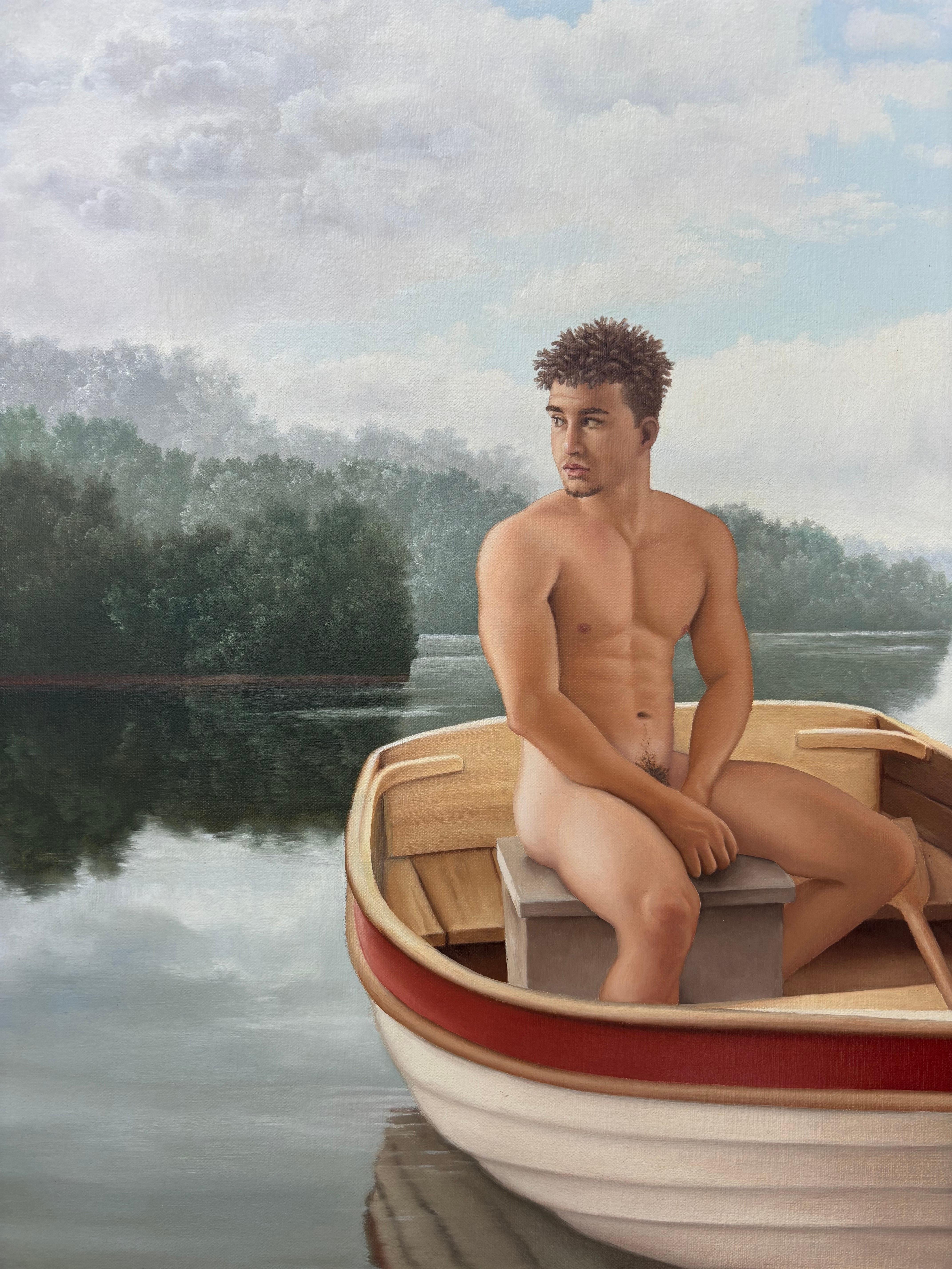 The Lost Oar - Painting by Wes Hempel
