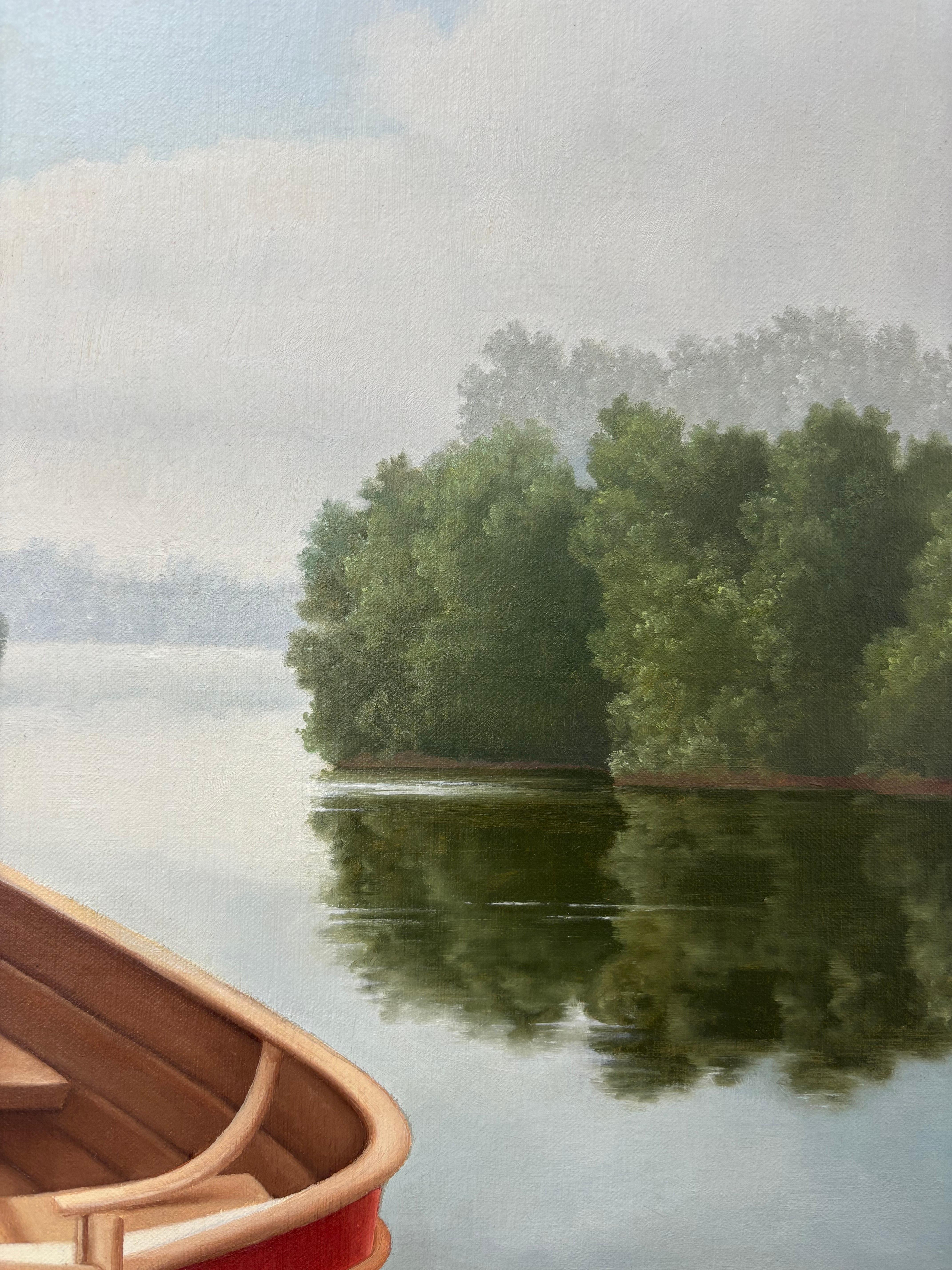 The Lost Oar - American Realist Painting by Wes Hempel
