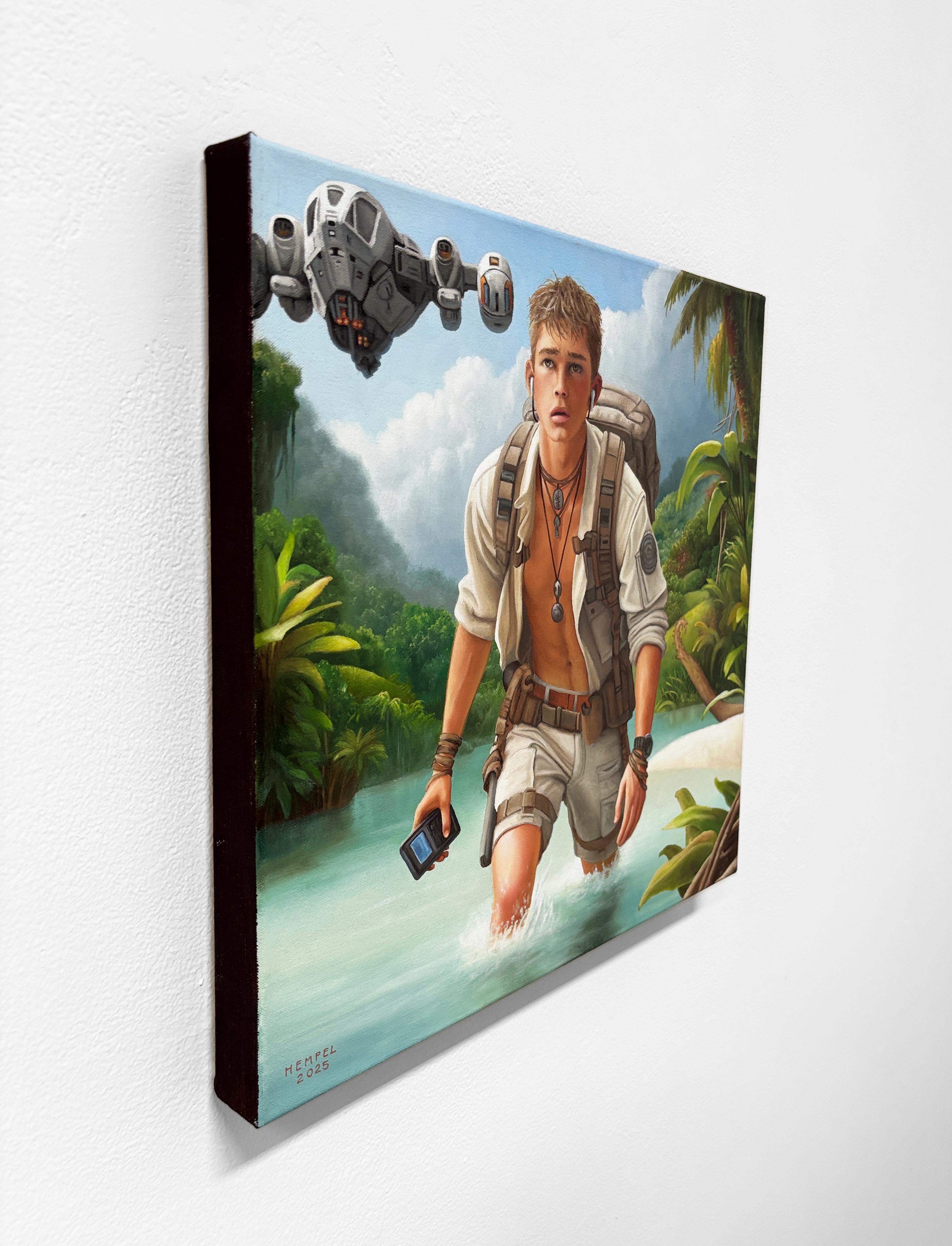 Untitled Film Still (Storm Lagoon) - Contemporary Painting by Wes Hempel