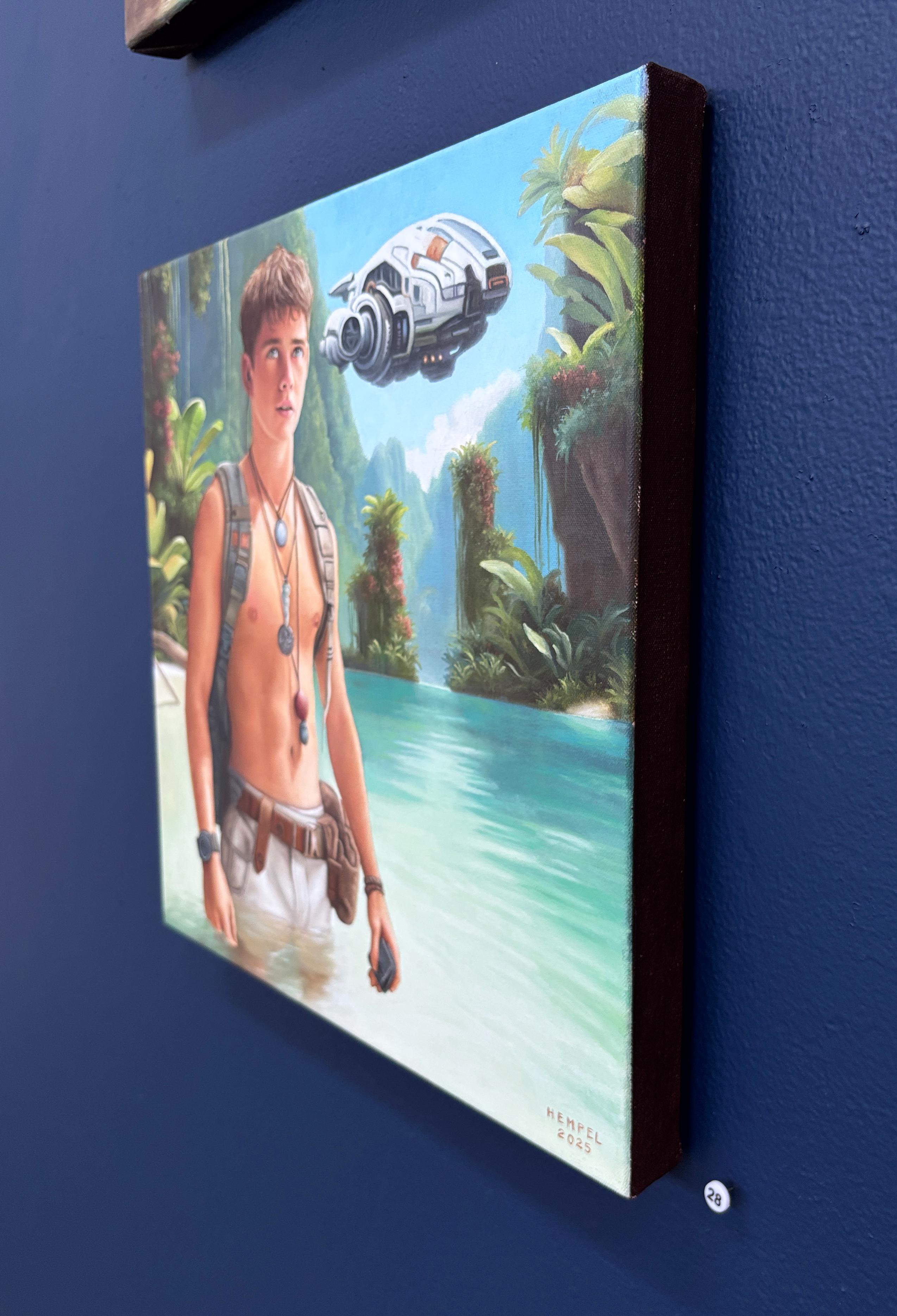 Untitled Film Still (Twin Pillars) - Contemporary Painting by Wes Hempel