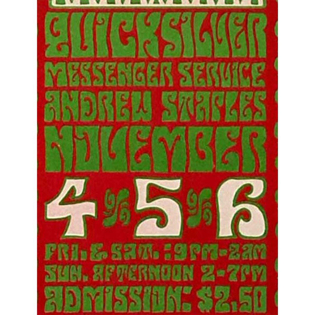 1966 original psychedelic poster by  Wes Wilson Muddy Waters Blues band For Sale 2