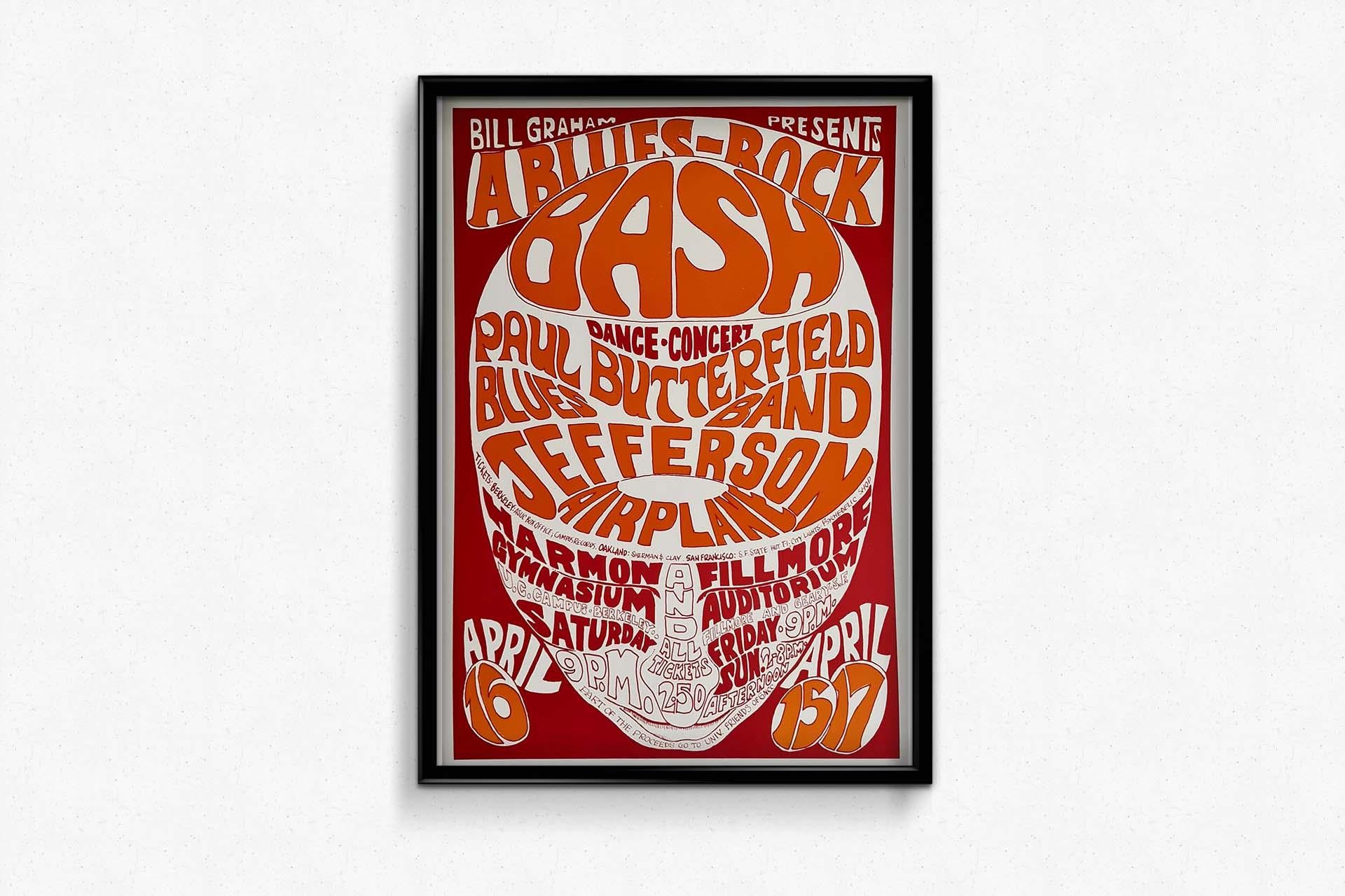 Wes Wilson Psychedelic Poster From 1966 Paul Butterfield Blues Band 