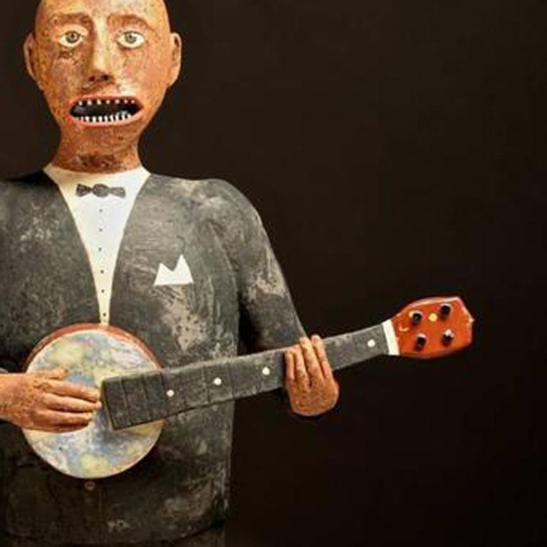 Banjo Man - Contemporary Sculpture by Wesley Anderegg
