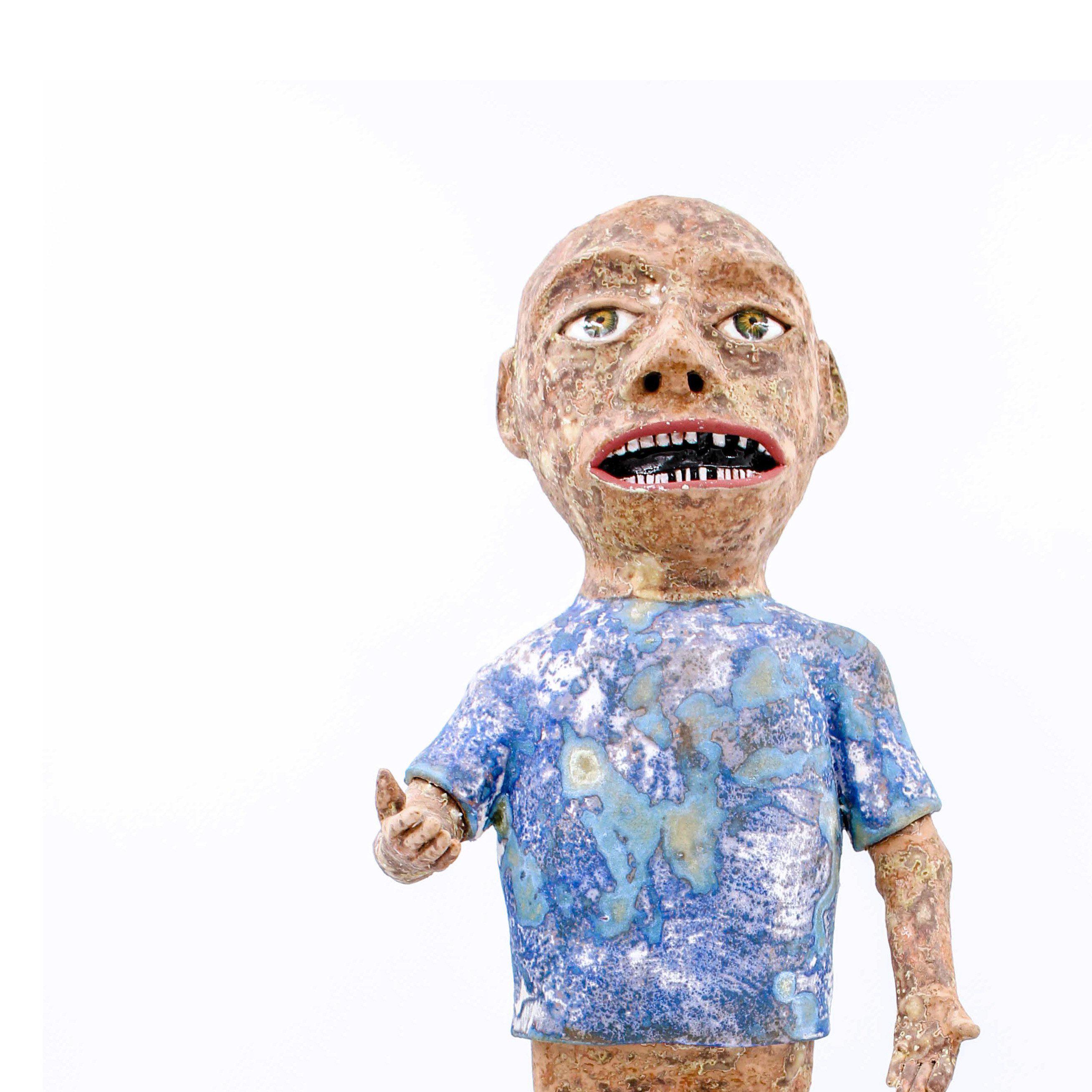 Caught with Pants Down, 2018, ceramic - Contemporary Sculpture by Wesley Anderegg