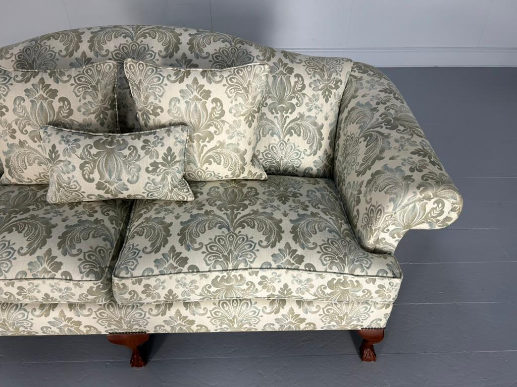 Wesley Barrell „Marlborough“ 2,5-Sitz-Sofa - In Blaugrau mit Damaststoff im Angebot 8