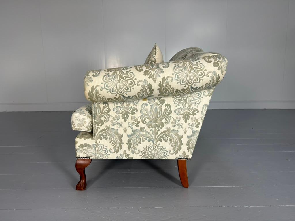 Wesley Barrell „Marlborough“ 2,5-Sitz-Sofa - In Blaugrau mit Damaststoff im Angebot 9